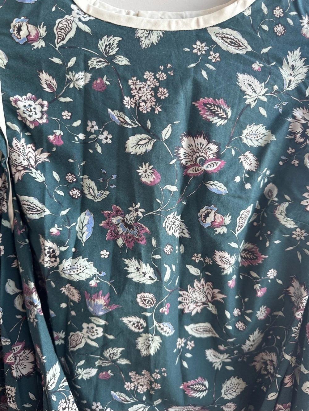 Isabel Marant Celwood Dark Green Floral Puff Sleeve Blouse Size EU 40 US L - Picture 8 of 8
